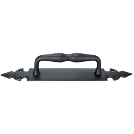 Manillon Puerta Forja  275X43Mm 73003-B Negro Con Placa (1/4)