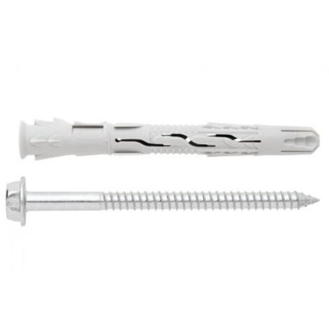 Taco Clavable  Tornillo Cabeza Hexagonal 08X080Mm Nylon T-Nux Index 50 Pz