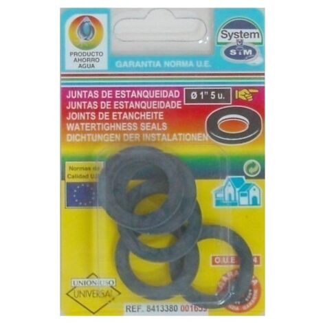 Junta fontan plana 1´ 5pz goma s&m 5 pz