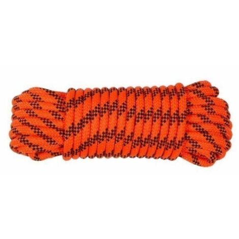 Cuerda Trenzada  06Mm Nylon Naranja/Negro Doble  Escalada Hyc 20 Mt