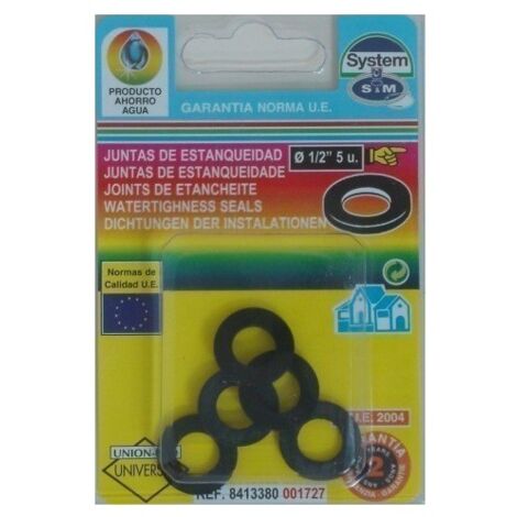 Junta fontan plana 1/2´ 5pz goma s&m 5 pz
