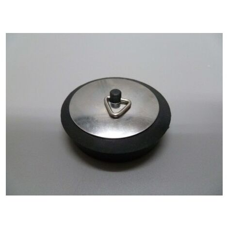 Tapon Baño Con Embellecedor 55Mm Goma/Chapa Negro/Inox S M