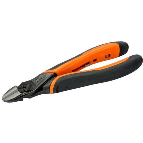 Alicate Corte Diagonal 125Mm Mango Bimaterial Fosfat Con Clip Bahco