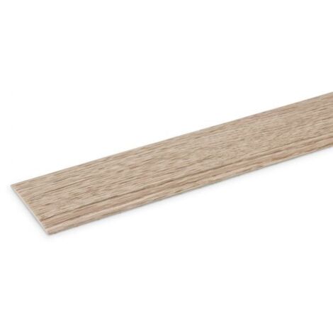 Pletina Perfilada 35Mmx1Mt 1/2Caña Adhesivo Pvc Roble