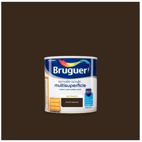 Bruguer Acrylic Multisuperficie Esmalte al agua Satinado Marrón Toscana 250 ml