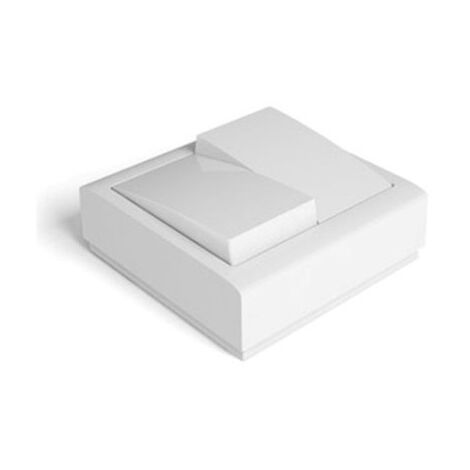 Conmutador Doble 72X72X28 10A-250V Superficie Abs Blanco 8003 Famat