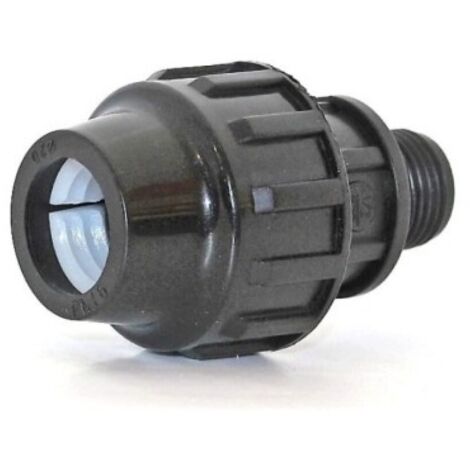 Enlace Riego Manguera M Ø 25Mm-3/4" Roscado Fitting Polipropileno Natuur (1/2)