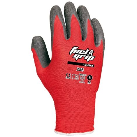 JUBA GUANTES H256 LATEX ROJO  8M