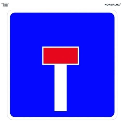 Señal vial 700x700mm bolsa textil calle sin salida v11125