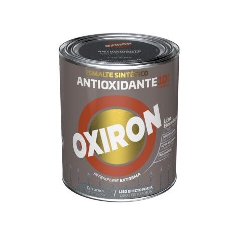 Esmalte Antioxidante Oxiron Liso Efecto Forja 750 Ml Negro (1/5)