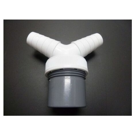 Desague Evacuacion  Lavadora 40Mm Doble Pvc Blanco/Gris S M