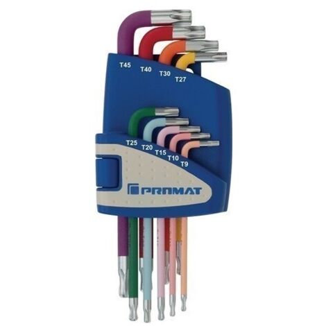 Juego De Llaves Acodadas 9 Uds. T9-T45 Con Codificacion De C