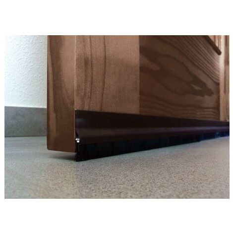 Burlete Bajo Puerta 092Cm Adhesivo Cepillo Aluminio Bronce Burcasa