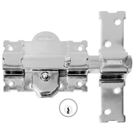 CERROJO SOBREPONER LLAVE SERRETA 11 CILINDRO 50 MM. CROMADO - 31319