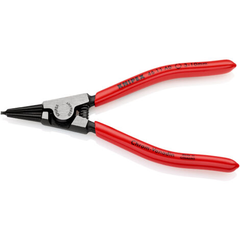 KNIPEX 46 11 A0 Alicate para arandelas para arandelas exteriores de ejes recubiertos de plástico Negro atramentado 140 mm