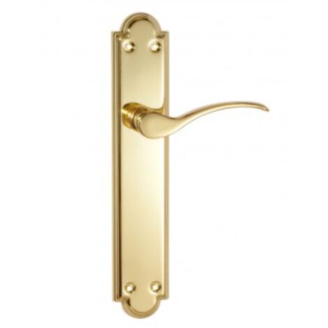 Manivela Puerta 777 Lat Laton/Pulido Placa Larga Micel