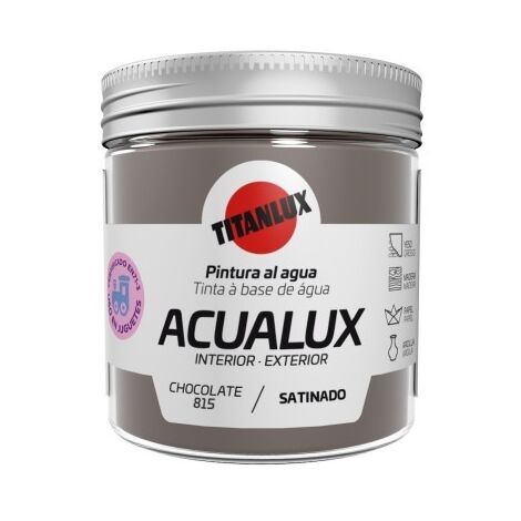 Pintura Manualidades Al Agua 75 Ml Chocol. Satinado Acualux Titan