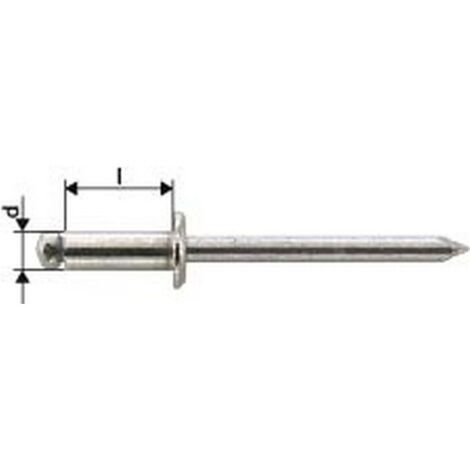 Remache Vastago De Mandril D X L 5 X 14 Mm Acero Inox 500 Pz