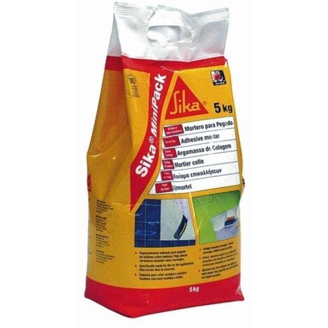 Adhesivo Sika Minipack Pegamento Baldosa Blanco, Bolsa 5 Kg