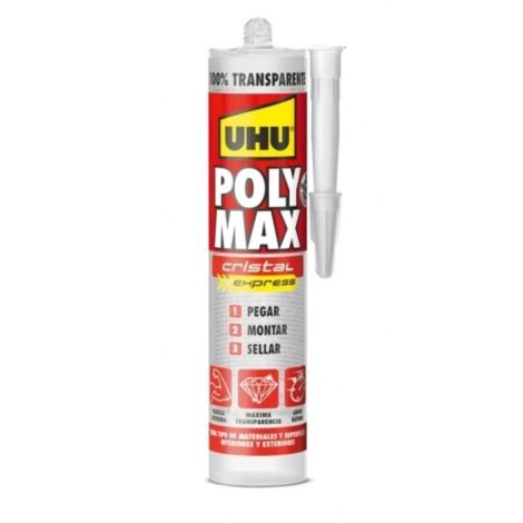 Adhesivo Sellador Polimero 300 Gr Poly Max Cristal Xpress Cartucho (1/3)