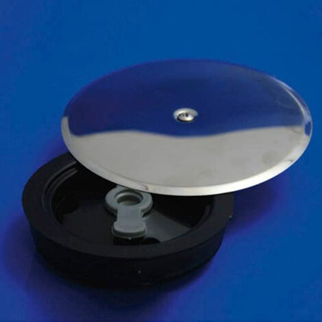 Tapa bote sifonico embell.inox 110mm exp. pvc hidrot