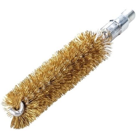 Cepillo para tubos L.115mm D.16mm, alambre de latón prensado, relleno L.80mm LESSMANN