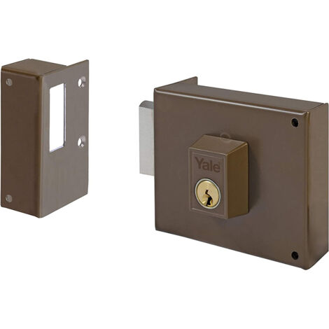 Cerradura Sobreponer 80X48Mm 12480Ihp Hierro Pintado Palanca Izquierda Yale