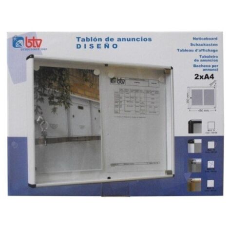 BTV TABLON ANUNCIOS H ALUMINIO NATURAL 46x35 REF 00132 (1/2)