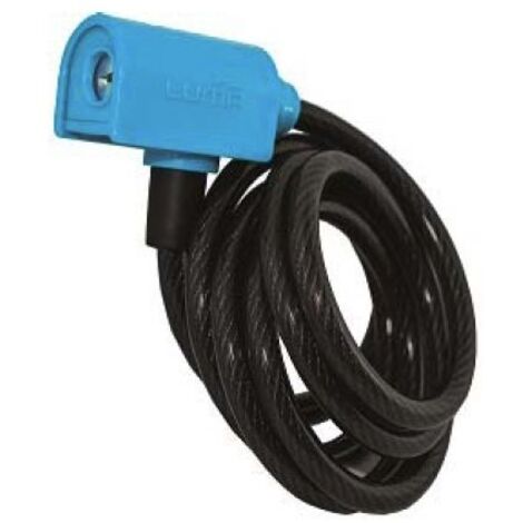 Candado Antirrobo Bicicleta Ø8Mm Lgo 185Cm Espiral Azul Arregui