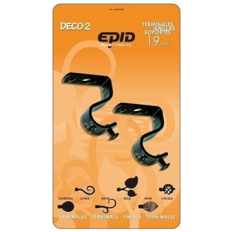 Soporte Barra Cortina 19Mm Techo Metal Ne Deco 2 Epid 2 Pz