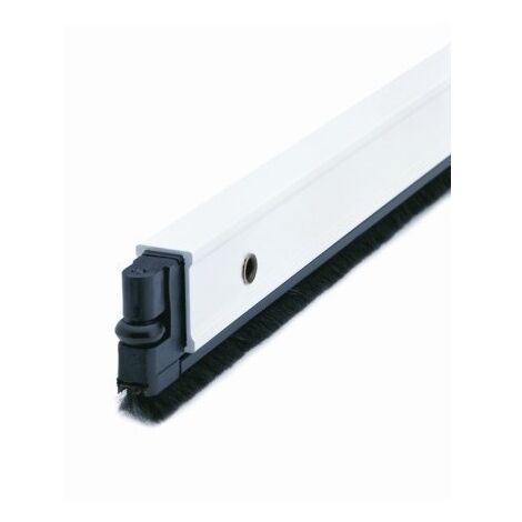 Burlete Bajo Puerta 082Cm Tornillos Cepillo Aluminio Blanco Almalock-2 Alma