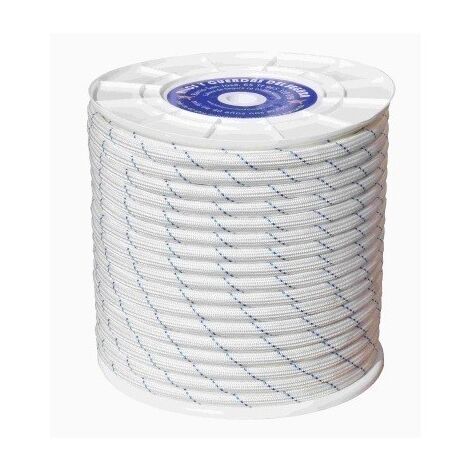 Cuerda Trenzada Doble 10Mm Polipropileno Blanco/Azul Hyc 200 Mt (1/4)