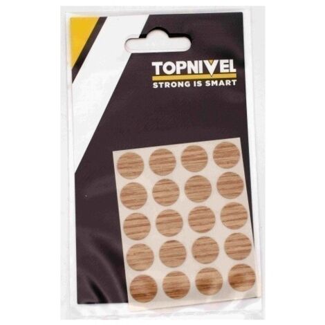 Tapon Cubretornillo Adhesivo 13Mm Roble Cl Nivel 20 Pz