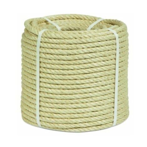 Cuerda Torcida 06Mm Sisal Natural 4 Cabos Hyc 200 Mt
