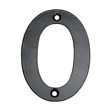 Numero Señal Atornillar 100Mm "0" Forjado Cincado