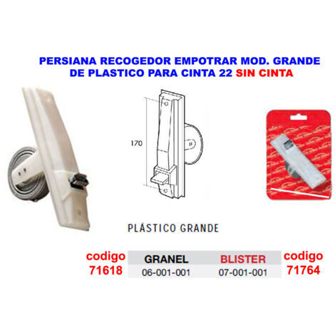 Recogedor Persiana Embutir Normal Plastico Blanco Gaviota