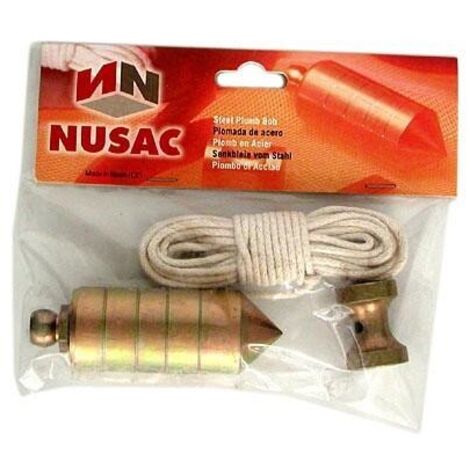 Plomada Albañil 1000Gr Nuez Magnetica Hierro Laton Nusac