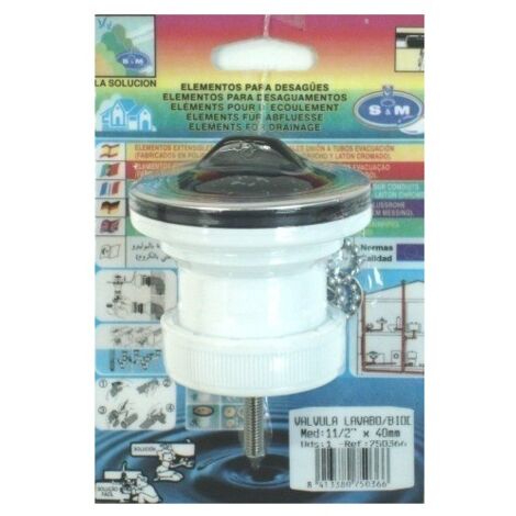 Valvula fontan lavabo-bidet 11/2x40mm pvc s&m