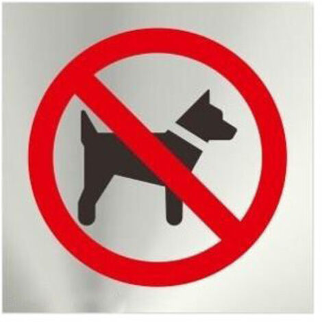 Señal 120X120Mm Inox Adh Prohibido Perros Rd727024