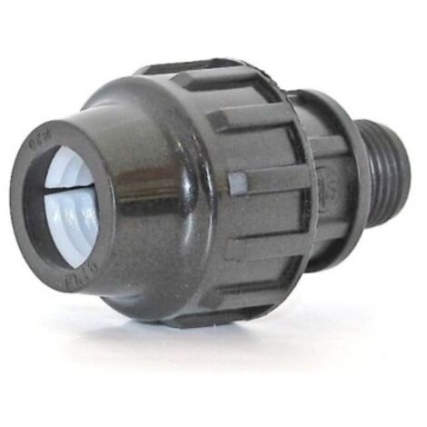 Enlace Riego Manguera  M Ø 40Mm-1-1/4" Roscado  Fitting Polipropileno  Natuur