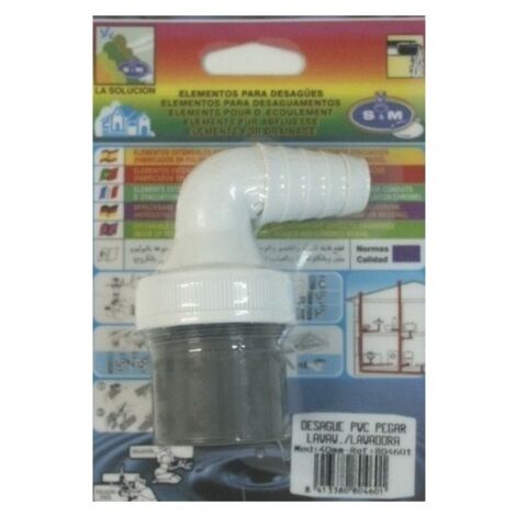 Desague Evacuacion  Lavadora 40Mm Pvc Blanco S M
