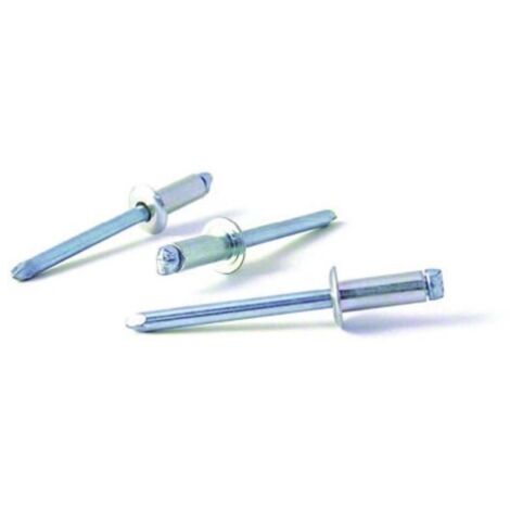 REMACHE CABEZA ALOMADA 3,0 X 16 ALUMINIO 500 UDS CLAVO DE ACERO - 1010003016