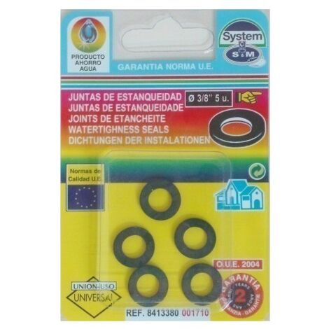 Junta fontan plana 3/8´ 5pz goma s&m 5 pz