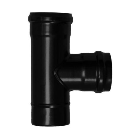 Te Estufa Pellet 90º Ø80Mm A/Esm/Vitr. Ne Exojo