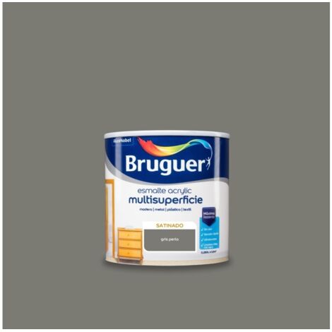 Bruguer Acrylic Multisuperficie Esmalte al agua Satinado Gris Perla 250 ml
