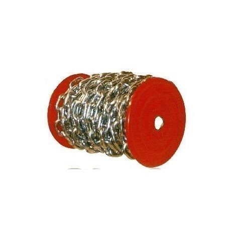 Cadena Industrial 5Mm Bobina 54Mt 25Kg Eslabon Recto Cincado Ciro 25 Kg