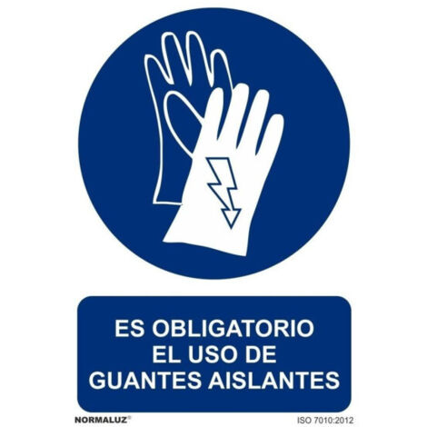 Señal 210X300Mm Pvc Uso Obligatorio  Guantes Aislant Rd20004