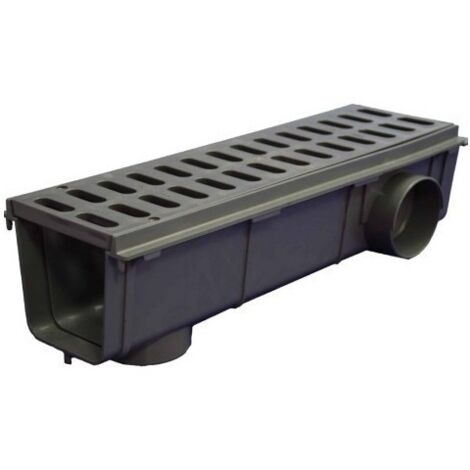 Canaleta Evacuacion Rej 500X130X130Mm 90 Pvc Gris T-130G Hidrot
