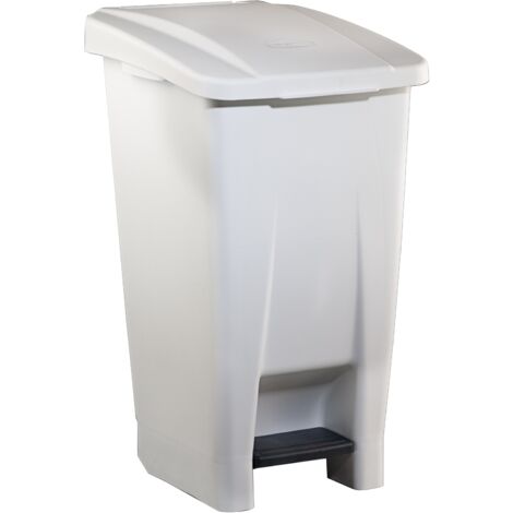 Cubo Bas. C/Pedal 60Lt C/Tapa Pl Blanco Denox
