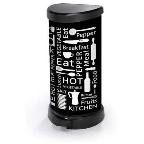Cubo Basura Con Pedal 40Lt 33X25X55Cm Cubeta Extraible Acero Plata Curver